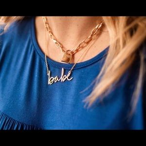 Babe Cursive Necklace - 18".